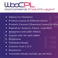 WooCommerce Products Layout for Elementor WordPress Plugin v1.0