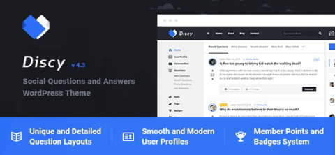 Discy - Social Questions and Answers WordPress Theme 5.7.2