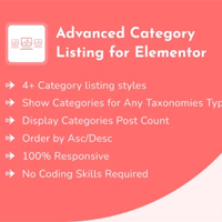 Advanced Category Listing for Elementor v1.0