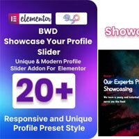 BWD Showcase Your Profile Slider Addon For Elementor v1.0