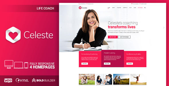 Celeste - Life Coach & Therapist WordPress Theme 1.3.6