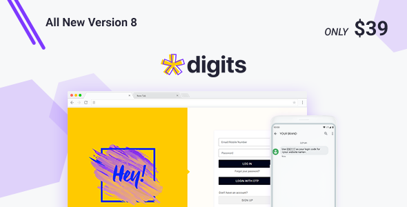 Digits : WordPress Mobile Phone Number OTP Signup and Login Form 8.6.2