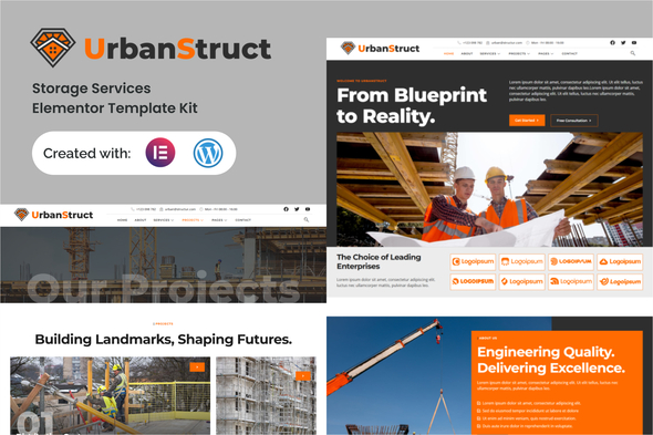 Urbastruct - Construction & Building Service Elementor Template Kit 1.0