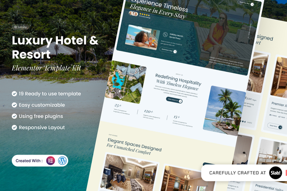 Solenne - Luxury Hotel & Resort Elementor Template Kit 1.0