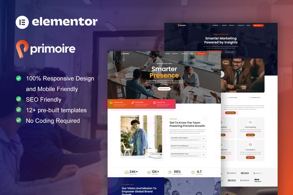 Primoire - Business Consulting Elementor Pro Template Kit 1.0