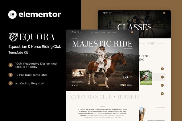 Equora - Equestrian & Horse Riding Club Elementor Template Kit 1.0