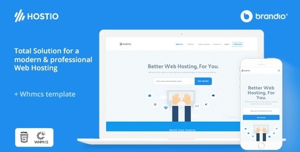 Hostio Web Hosting & WHMCS WordPress Theme 1.0.0