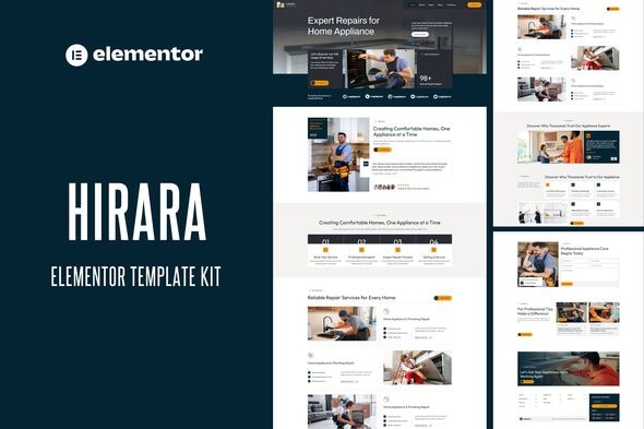 Hirara - Home Appliance Repair Services Elementor Template Kit 1.0
